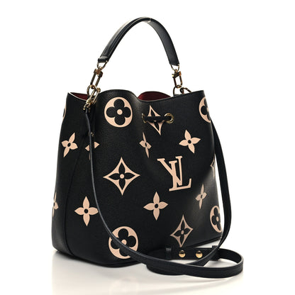 Louis Vuitton Empreinte Monogram Giant Neonoe MM Black Beige 4 of 13