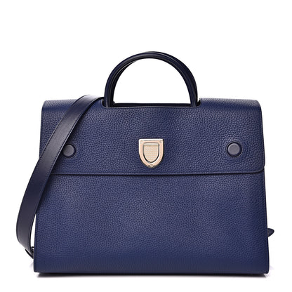 Christian Dior Bullcalf Large Diorever Flap Navy 1 of 13