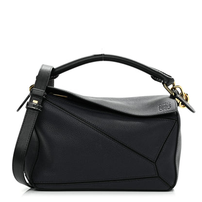 Loewe Calfskin Small Puzzle Bag Midnight Blue Black 1 of 14