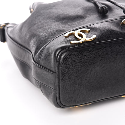 Chanel Caviar CC Drawstring Shoulder Bag Black 12 of 18