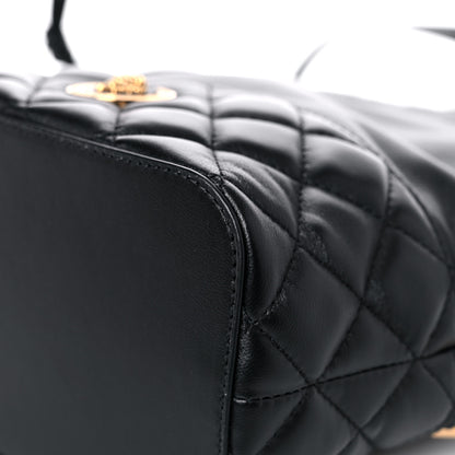 Versace Nappa Quilted Medusa Bucket Bag Black 10 of 14