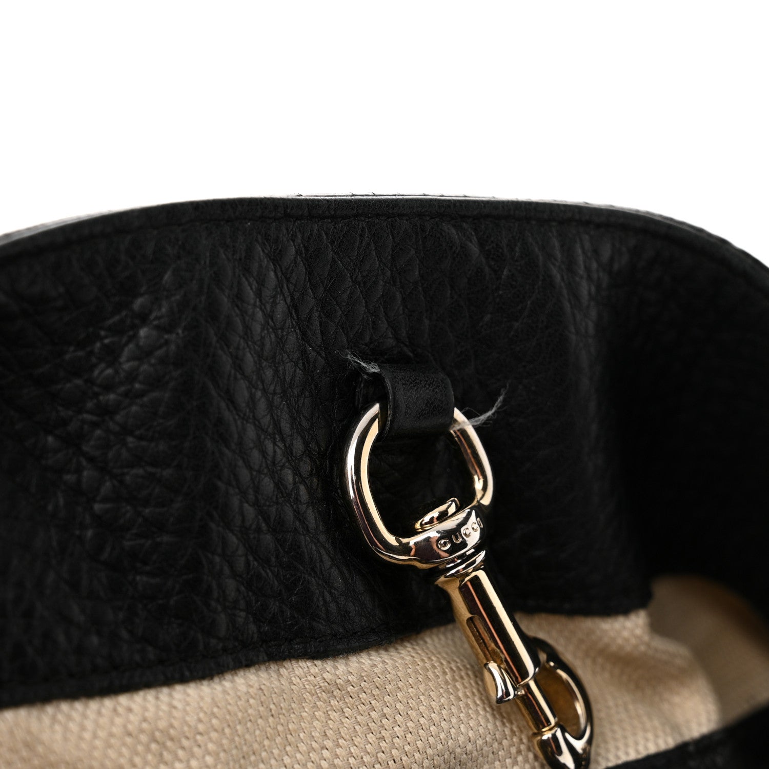 Gucci Pebbled Calfskin Medium Soho Chain Shoulder Bag Black 16 of 22