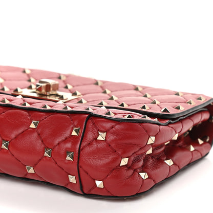 Valentino Garavani Nappa Small Rockstud Spike Shoulder Bag Rosso Valentino 8 of 9