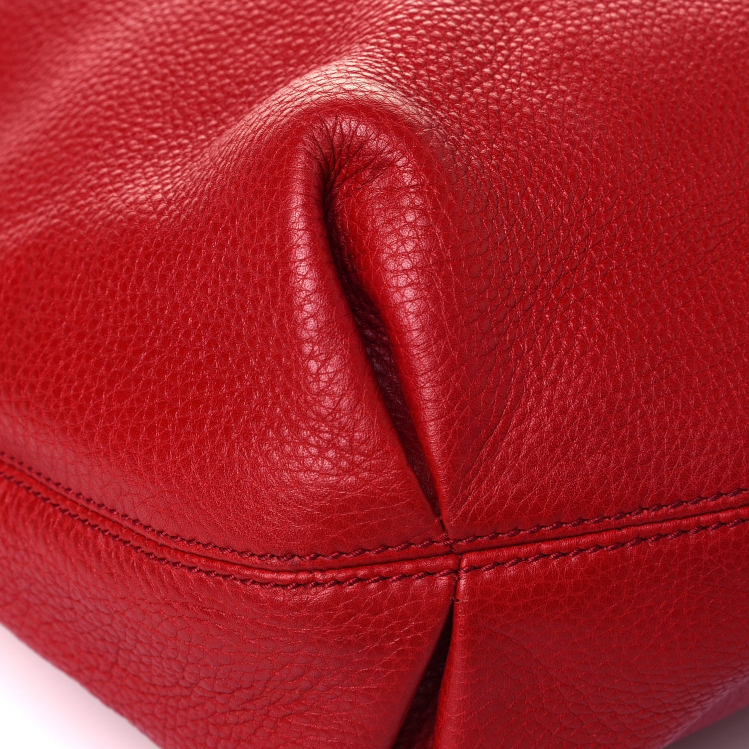 Gucci Pebbled Calfskin Large Soho Hobo Red 12 of 17