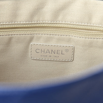 Chanel Grained Calfskin Stitched CC Pocket Tote Navy Blue 6 of 10