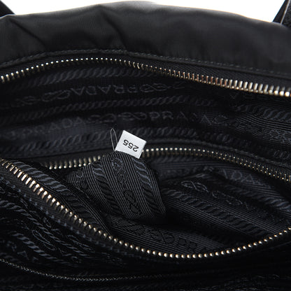 Prada Tessuto Nylon Saffiano Vela Shopping Tote Black 7 of 9