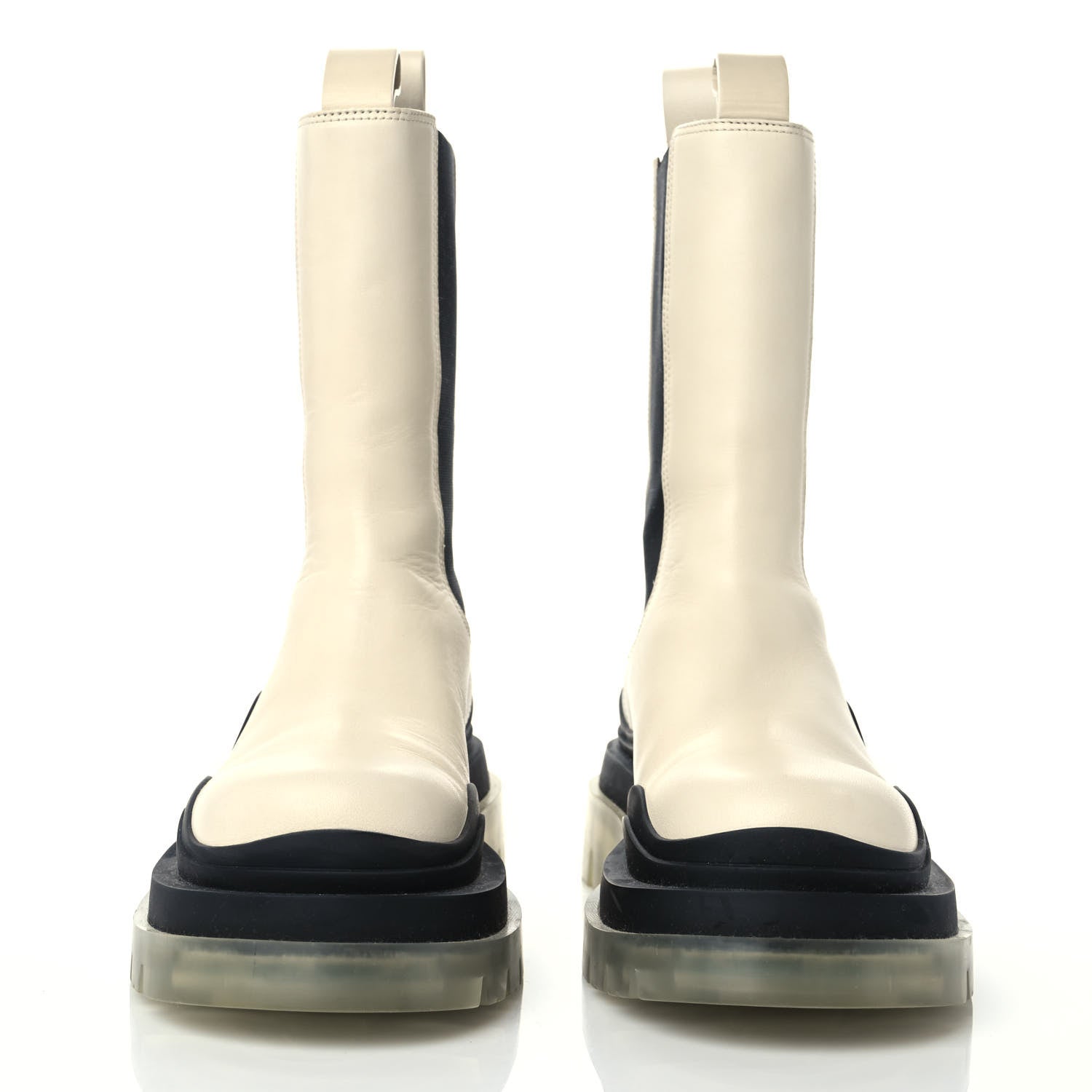 Bottega Veneta Calfskin The Tire Chelsea Boots 37 Wax Black Transparent 2 of 8
