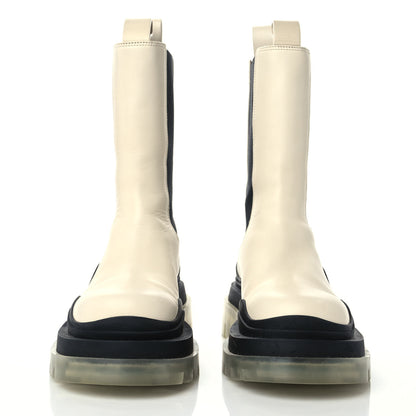 Bottega Veneta Calfskin The Tire Chelsea Boots 37 Wax Black Transparent 2 of 8