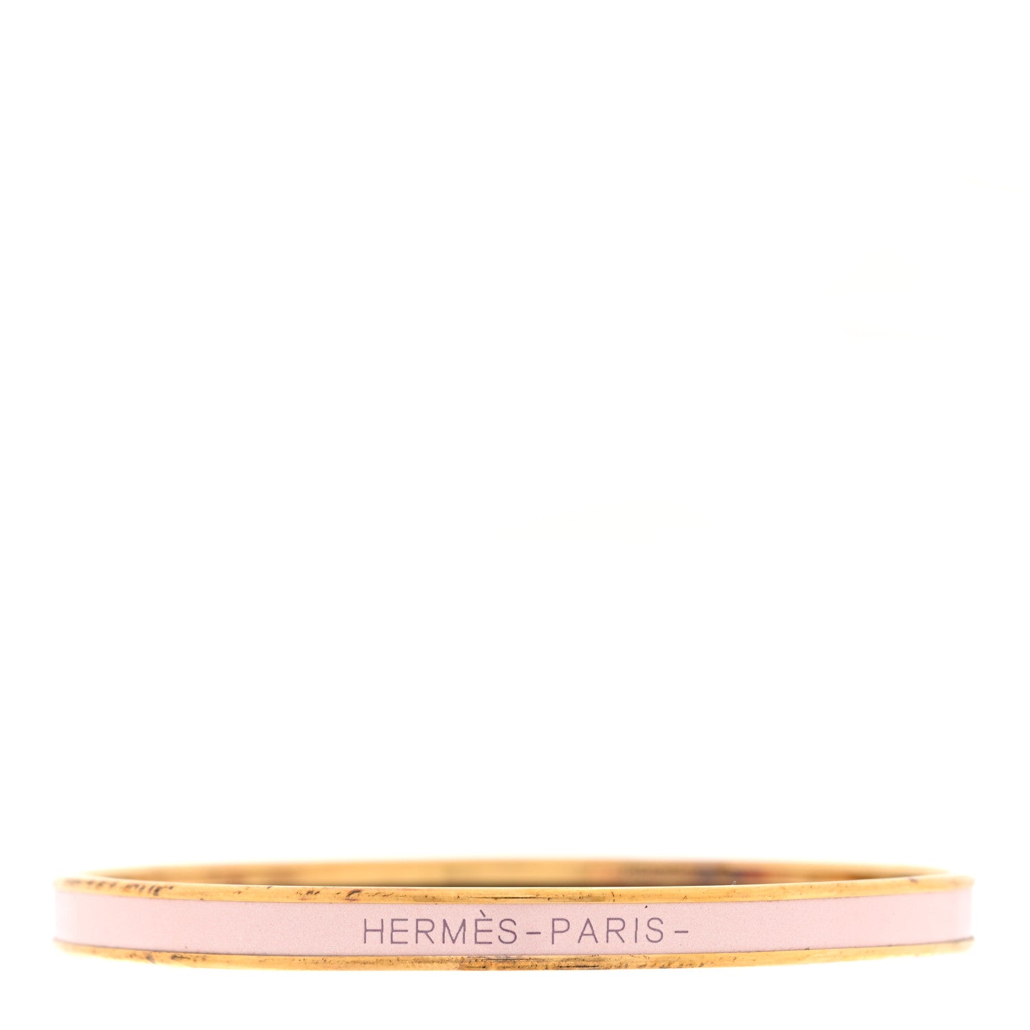 Hermes Enamel Uni Bangle 65 Rose Candeur 3 of 4