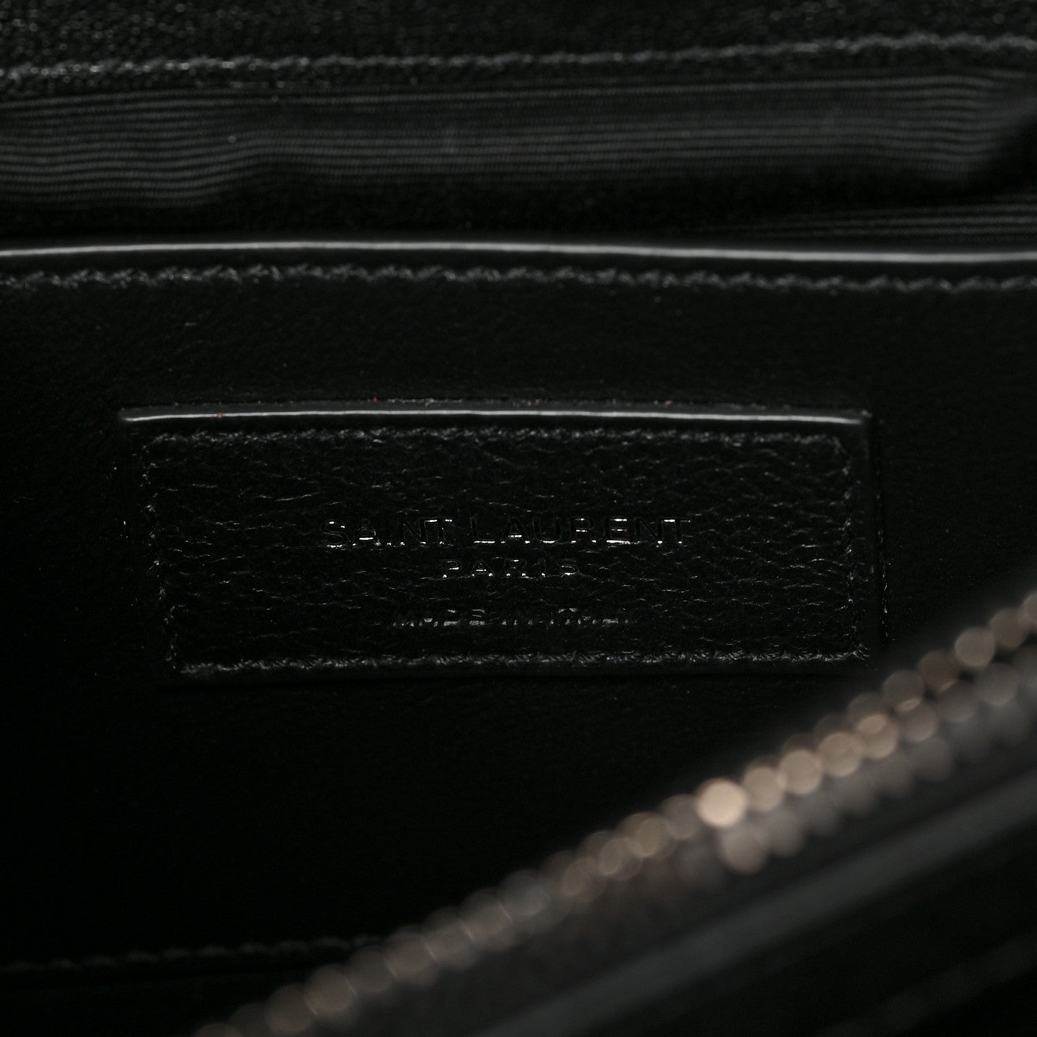 Saint Laurent Sheepskin Matelasse Chevron Monogram Medium College Bag Black 6 of 9