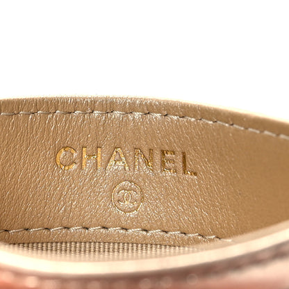 Chanel Metallic Lambskin Quilted Chanel 19 Card Holder Gold 7 of 11