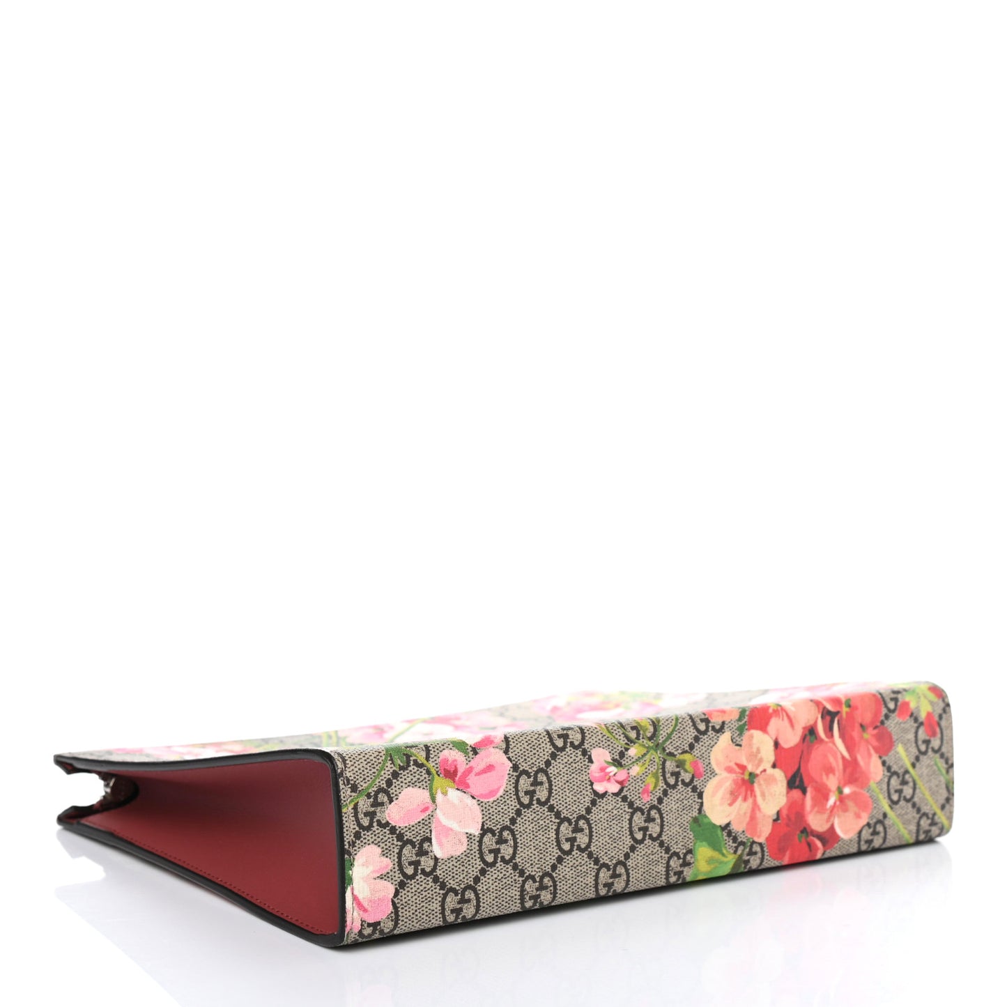 GG Supreme Monogram Blooms Large Cosmetic Case Beige Multicolor Dry Rose