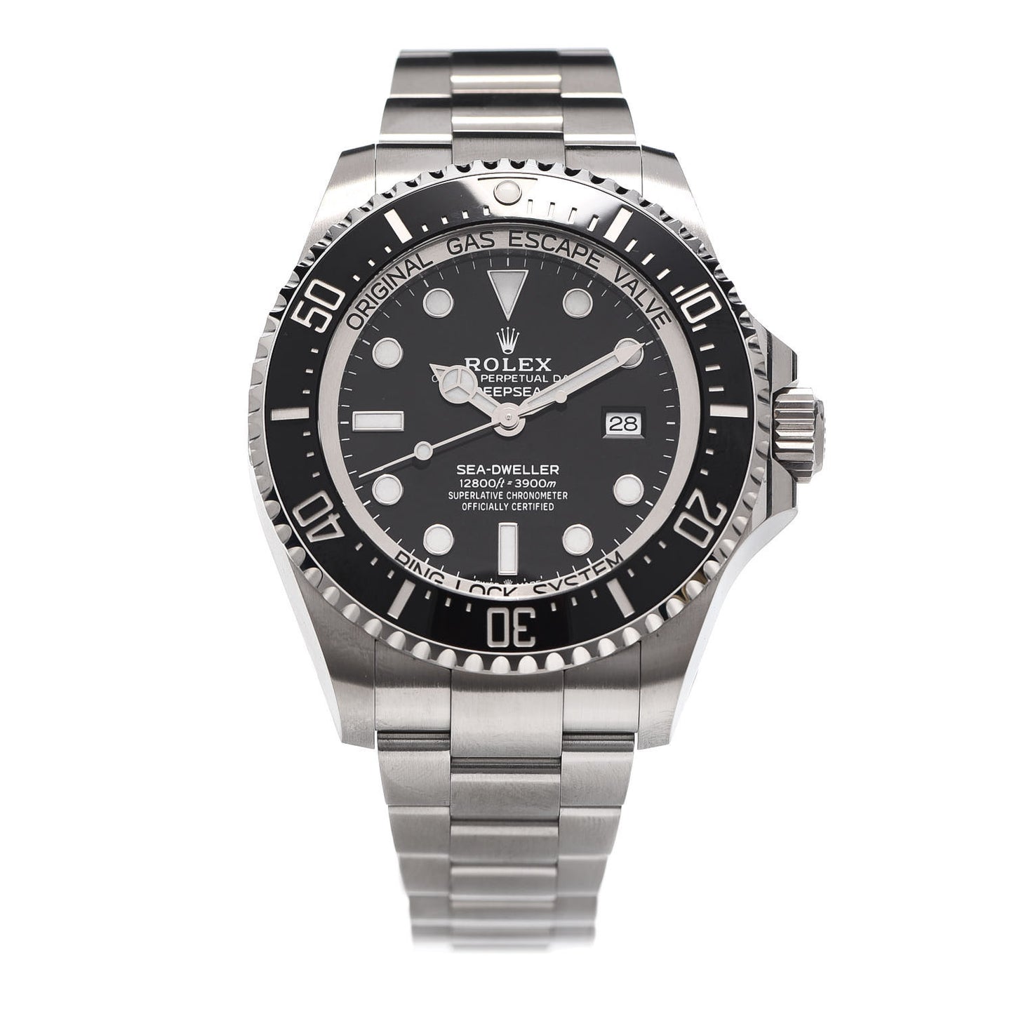 Stainless Steel 44mm Oyster Perpetual Date Sea-Dweller Deepsea Watch Black 126660