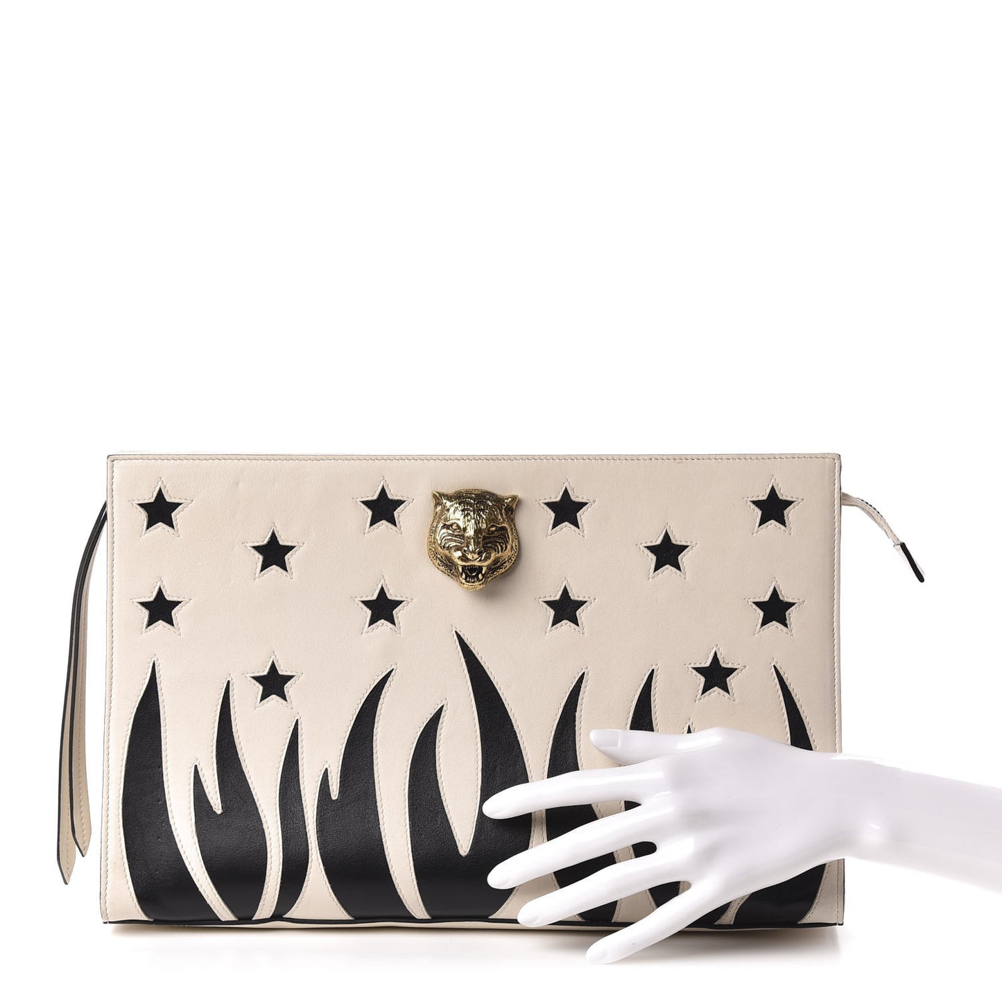 Calfskin Animalier Clutch White