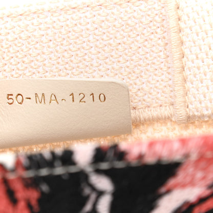 Christian Dior Canvas Embroidered Vertical Fleurs Bibliques Book Tote Latte Multicolor 7 of 10