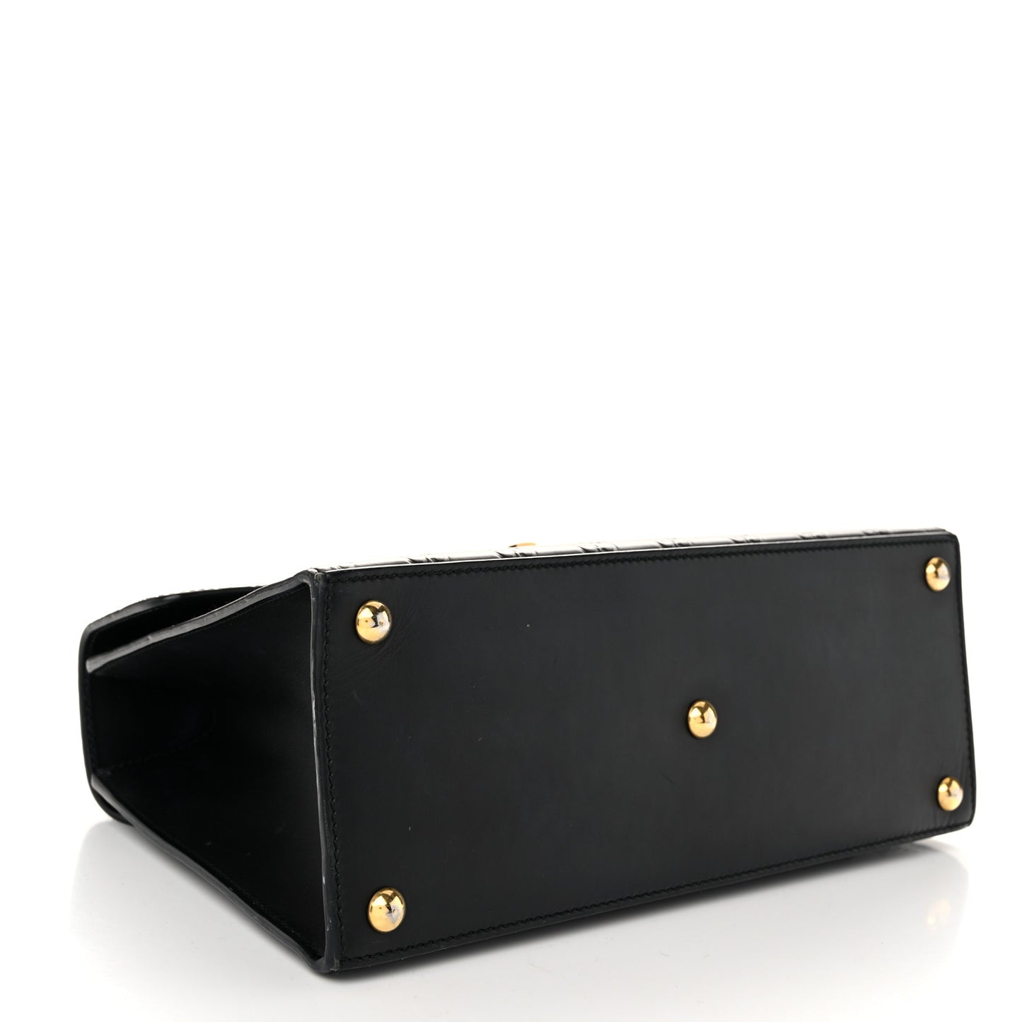 Guccissima Signature Small Padlock Top Handle Bag Black
