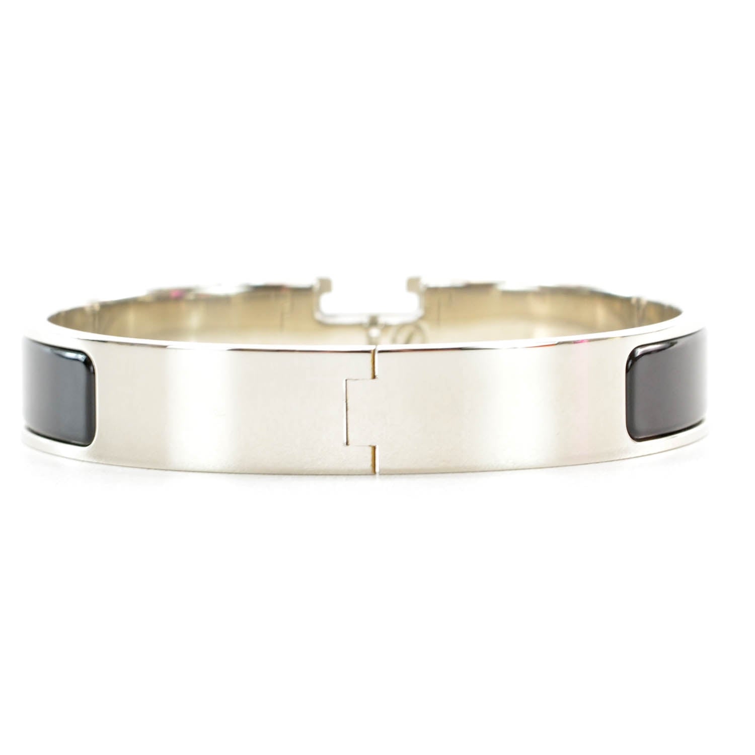 Hermes Enamel Narrow Clic Clac H Bracelet Black 6 of 6
