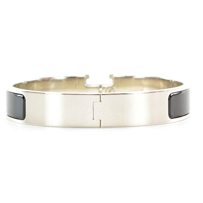 Hermes Enamel Narrow Clic Clac H Bracelet Black 6 of 6