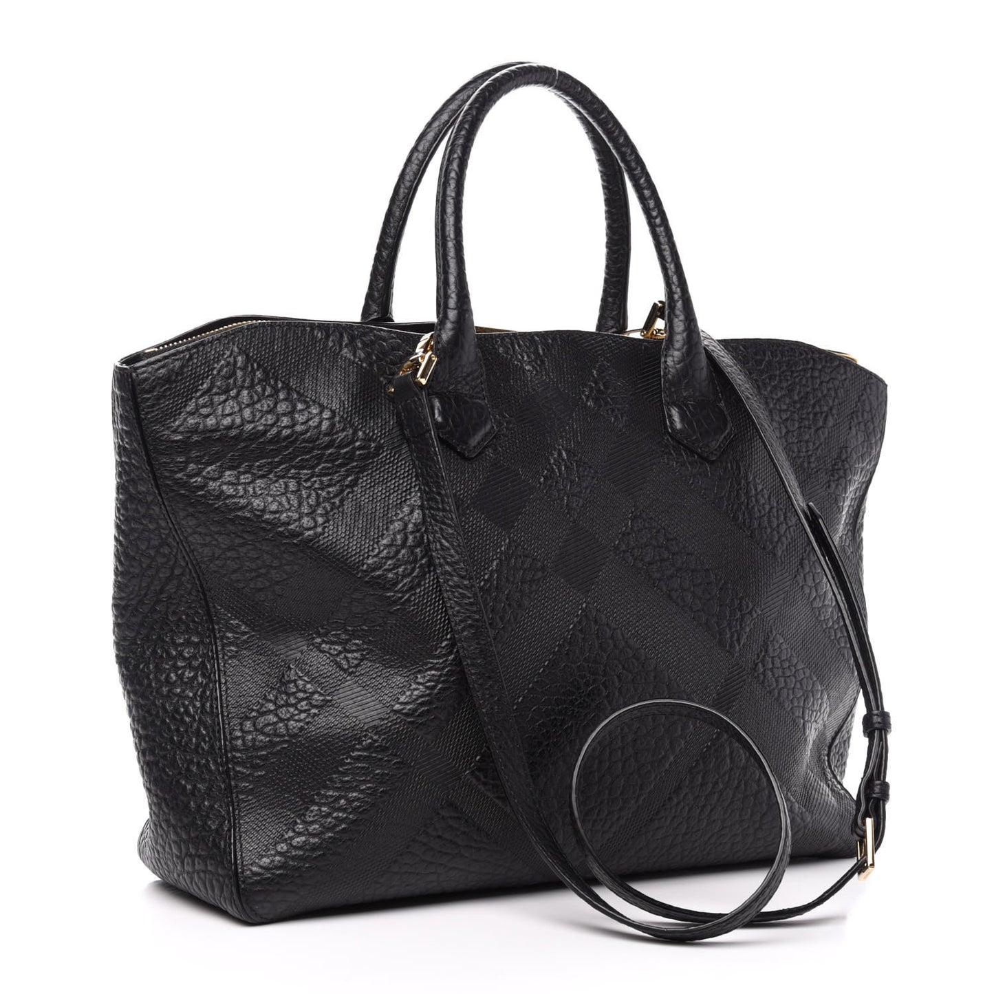 Signature Grain Medium Dewsbury Tote Black