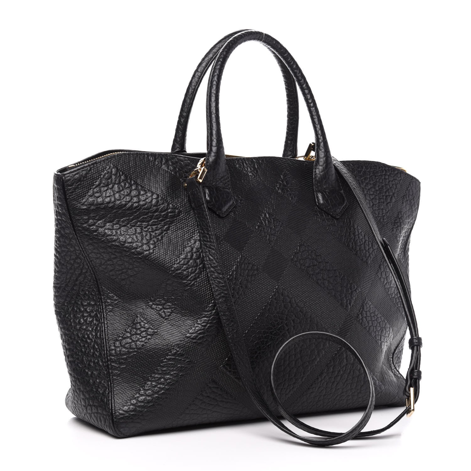 Burberry Signature Grain Medium Dewsbury Tote Black 3 of 10