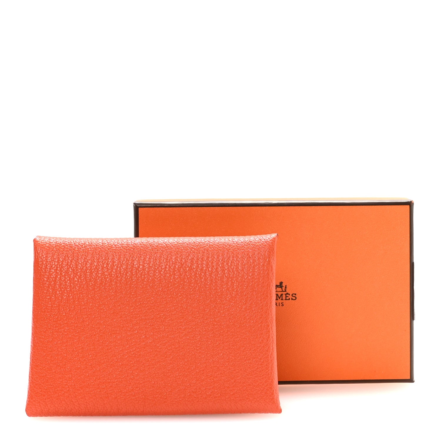 Hermes Chevre Chamkila Calvi Duo Card Case Orange 7 of 7