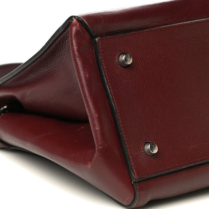 Celine Drummed Calfskin Large Edge Shoulder Bag Burgundy 11 of 32