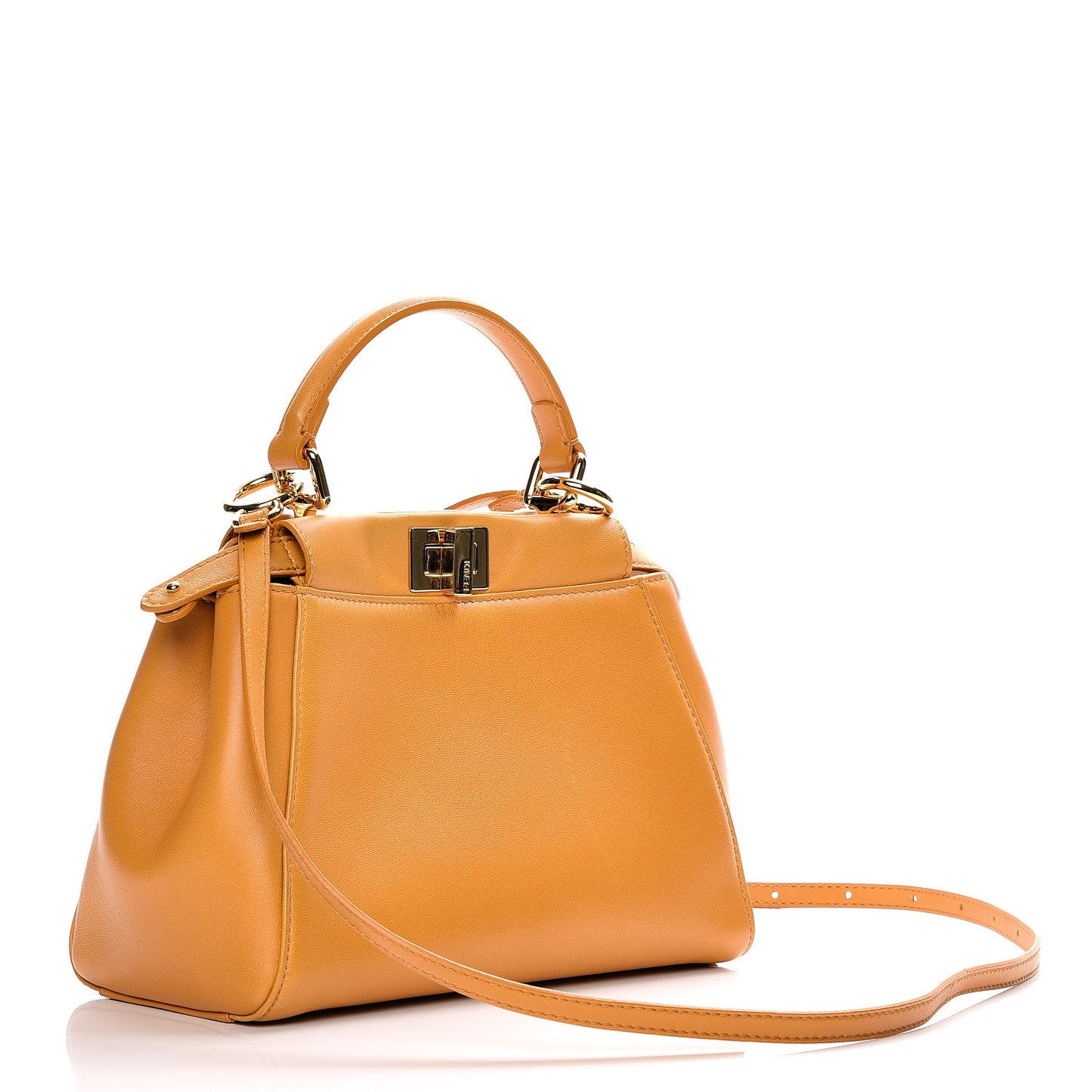 Nappa Mini Peekaboo Iconic Satchel Giallo Syrup