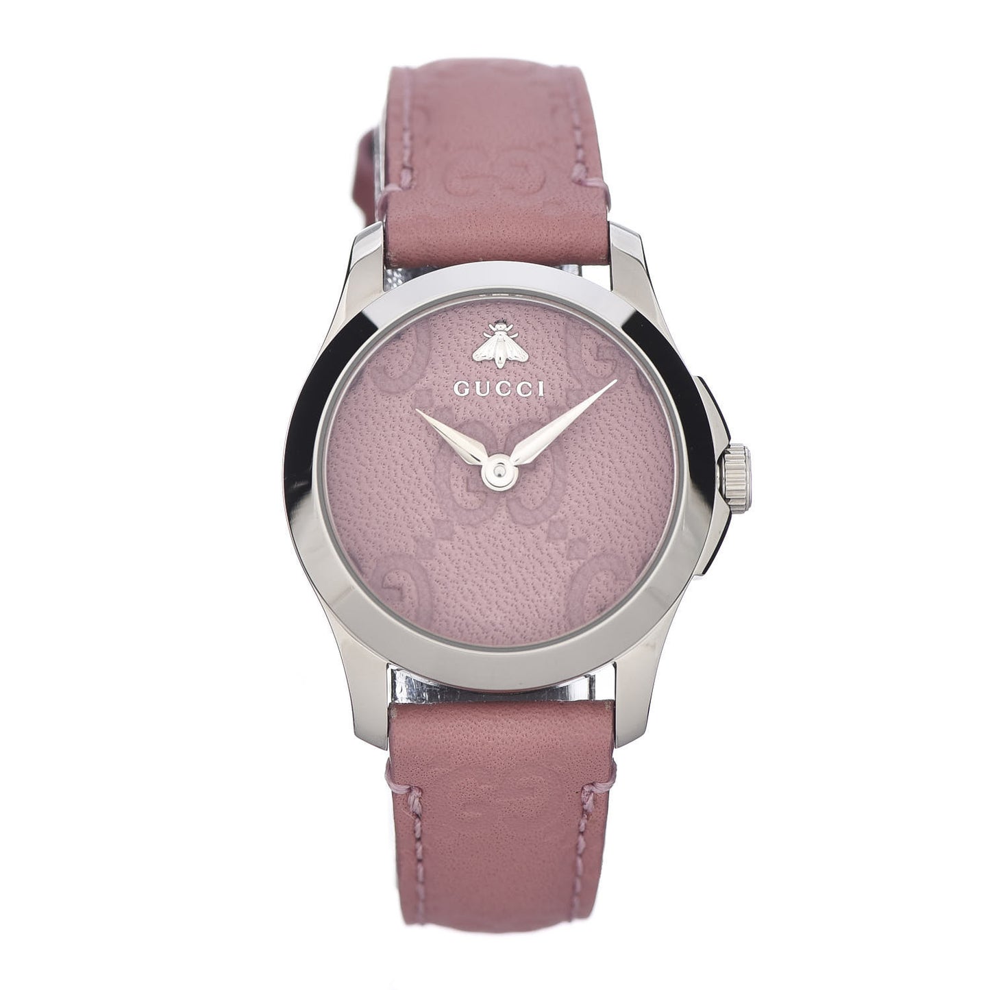 Stainless Steel Calfskin 27mm G-Timeless Quartz Watch Pink