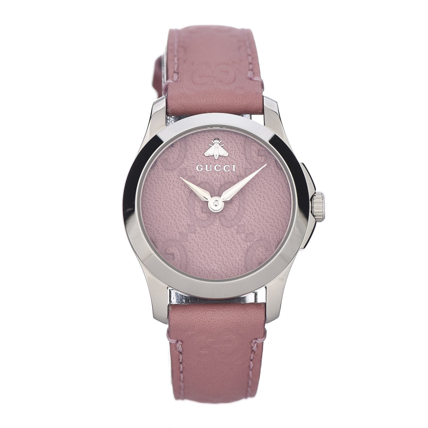 Gucci Stainless Steel Calfskin 27mm G-Timeless Quartz Watch Pink 1 of 5