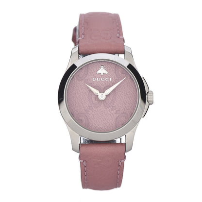Gucci Stainless Steel Calfskin 27mm G-Timeless Quartz Watch Pink 1 of 5
