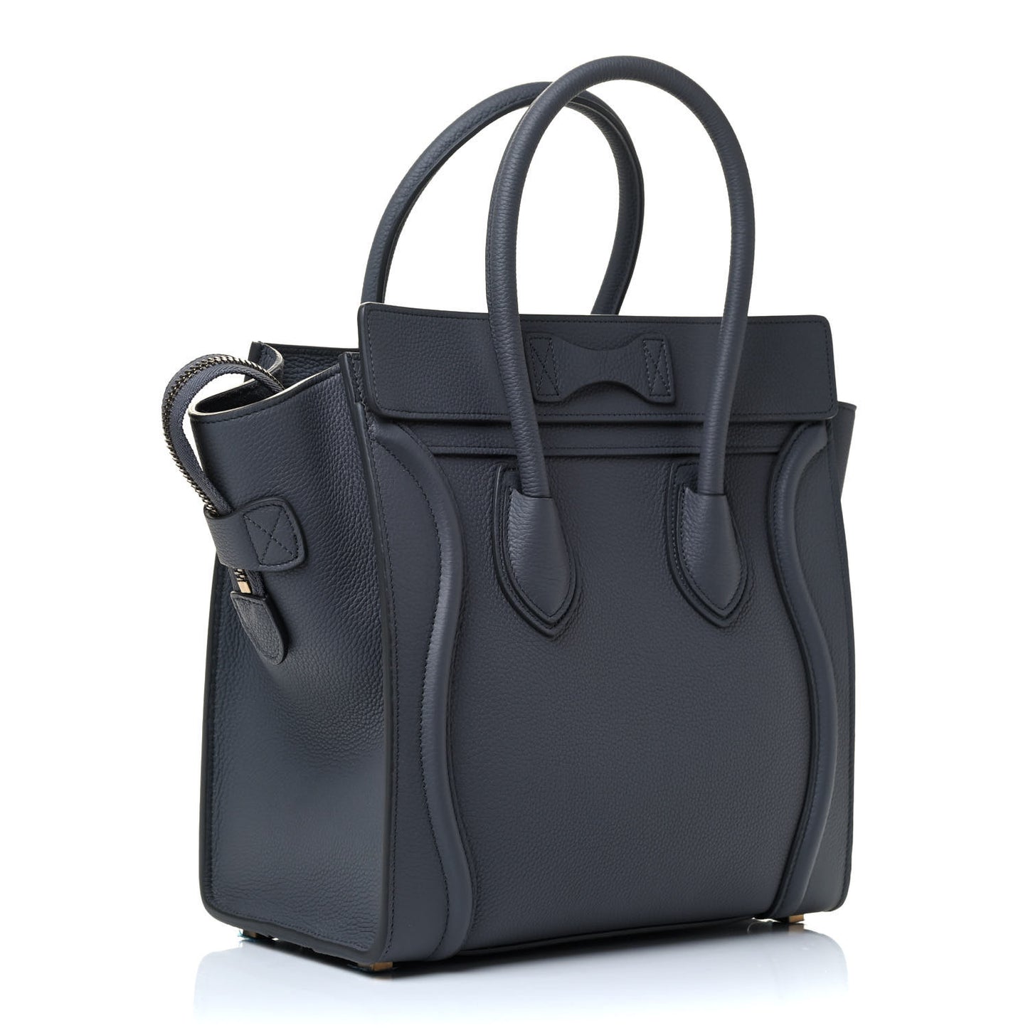 Baby Drummed Calfskin Micro Luggage Kohl