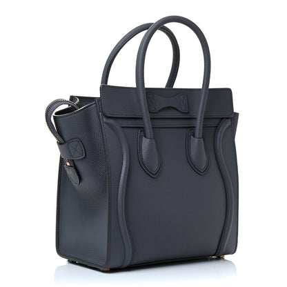 Celine Baby Drummed Calfskin Micro Luggage Kohl 4 of 9