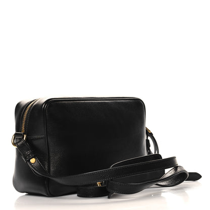 Prada Glace Calfskin Embossed Logo Crossbody Black 3 of 9