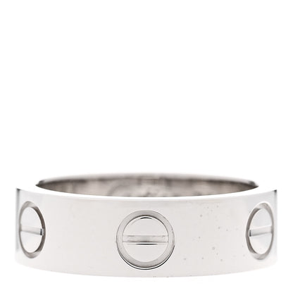 Cartier 18K White Gold 5.5mm LOVE Ring 49 5 1 of 4
