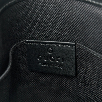 Gucci GG Supreme Monogram Web Small Flat Messenger Bag Black Grey 6 of 11