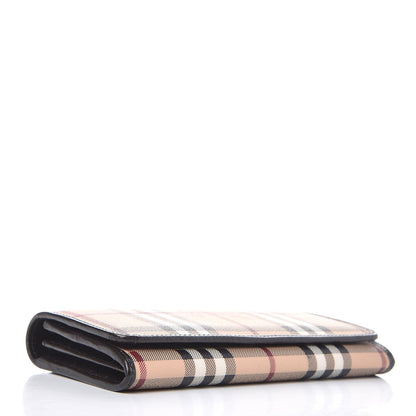 Burberry Haymarket Check Penrose Continental Wallet Chocolate 4 of 8