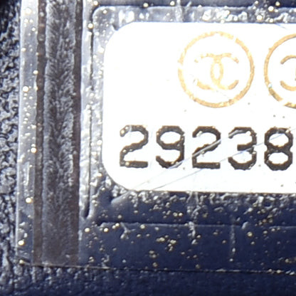 Chanel Caviar Quilted Zip Around Classic Coin Purse Navy Blue 7 of 8