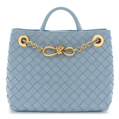 Bottega Veneta Nappa Intrecciato Small Andiamo With Chain Shoulder Bag Ice 1 of 10