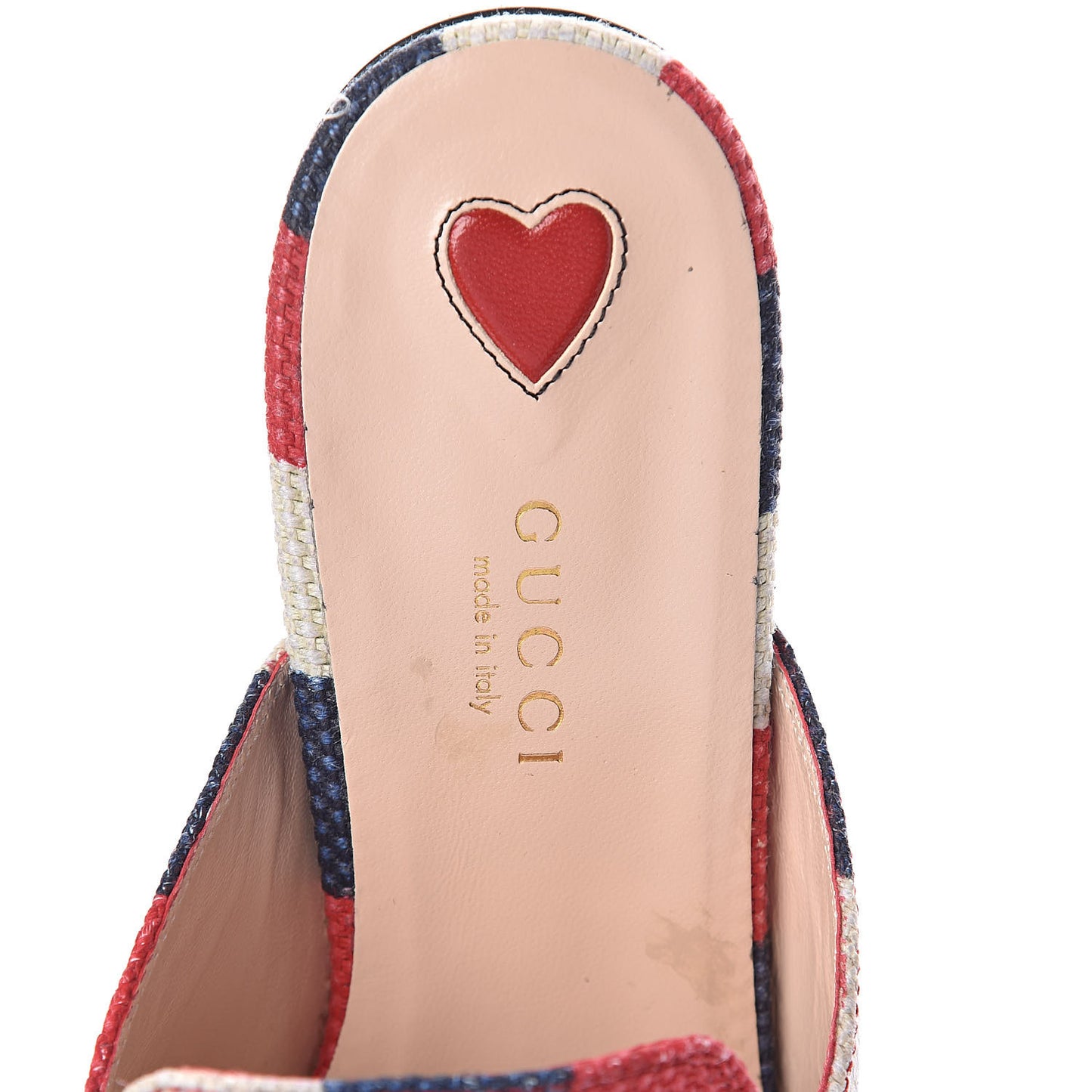 Canvas Sylvie Stripe Womens Princetown Slippers 37 Mystic White Hibiscus Red Maritime