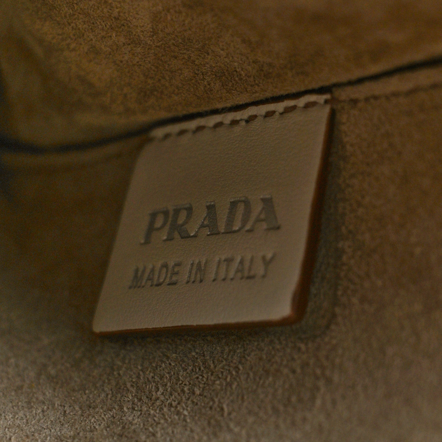 Prada City Calf Grommet Large Double Zip Tote Talco 6 of 8