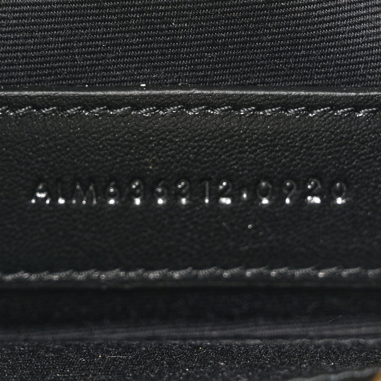 Saint Laurent Grain De Poudre Chevron Monogram Bill Pouch Senape Yellow 7 of 9