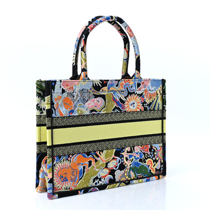 Christian Dior Canvas Zodiac Fantastico Embroidered Medium Book Tote Black Multicolor 3 of 9