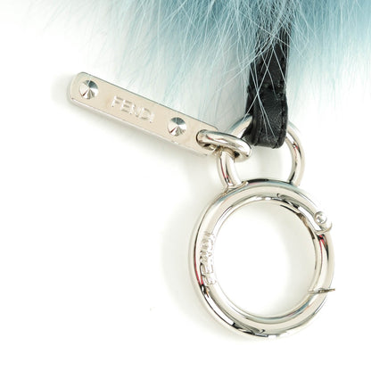Fendi Fox Mink Rabbit Fur Vitello Flamingo Mini Monster Bag Bug Charm Lagoon Black Multicolor 3 of 5