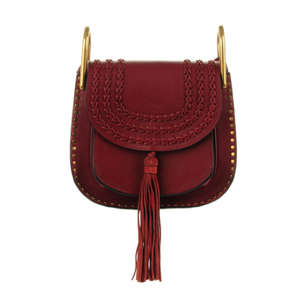 Chloe Calfskin Braided Small Hudson Shoulder Bag Sienna Red 1 of 7