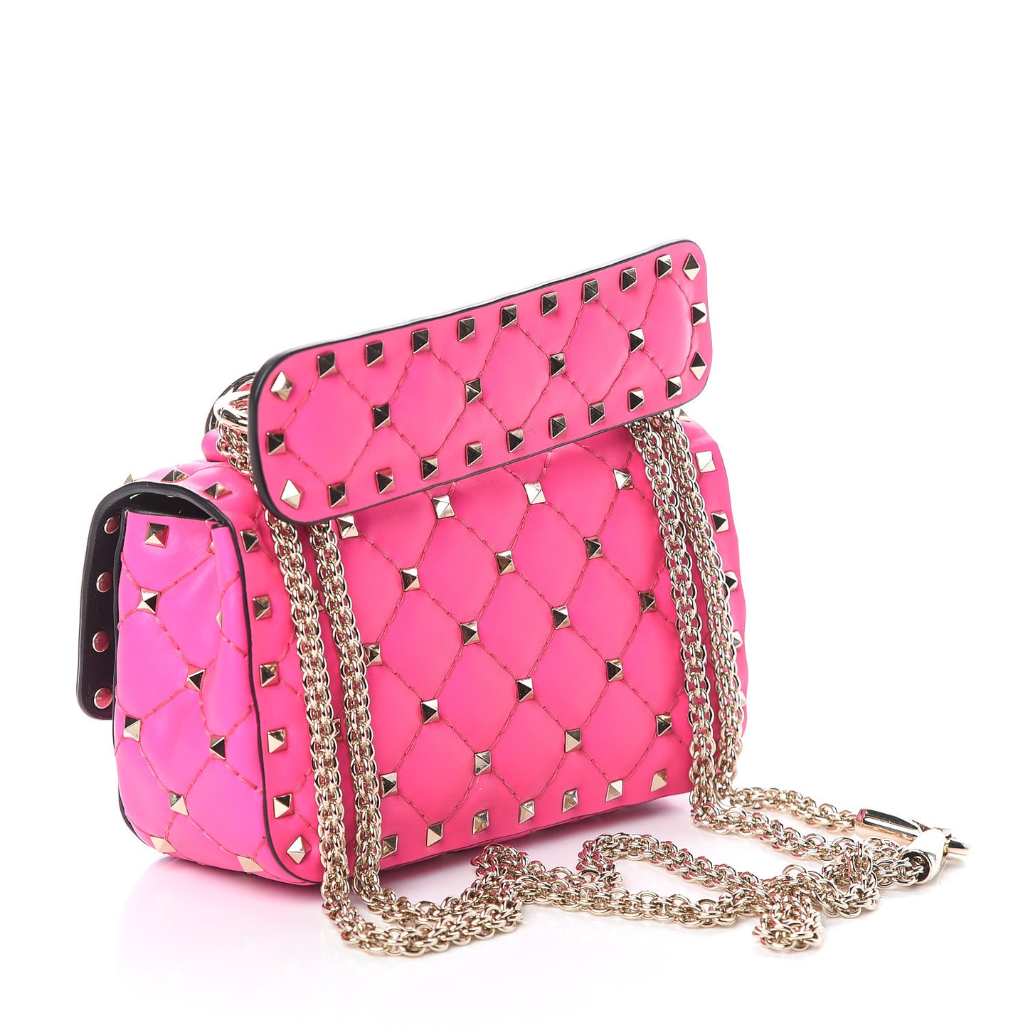 Calfskin Mini Rockstud Spike Shoulder Bag Azalea