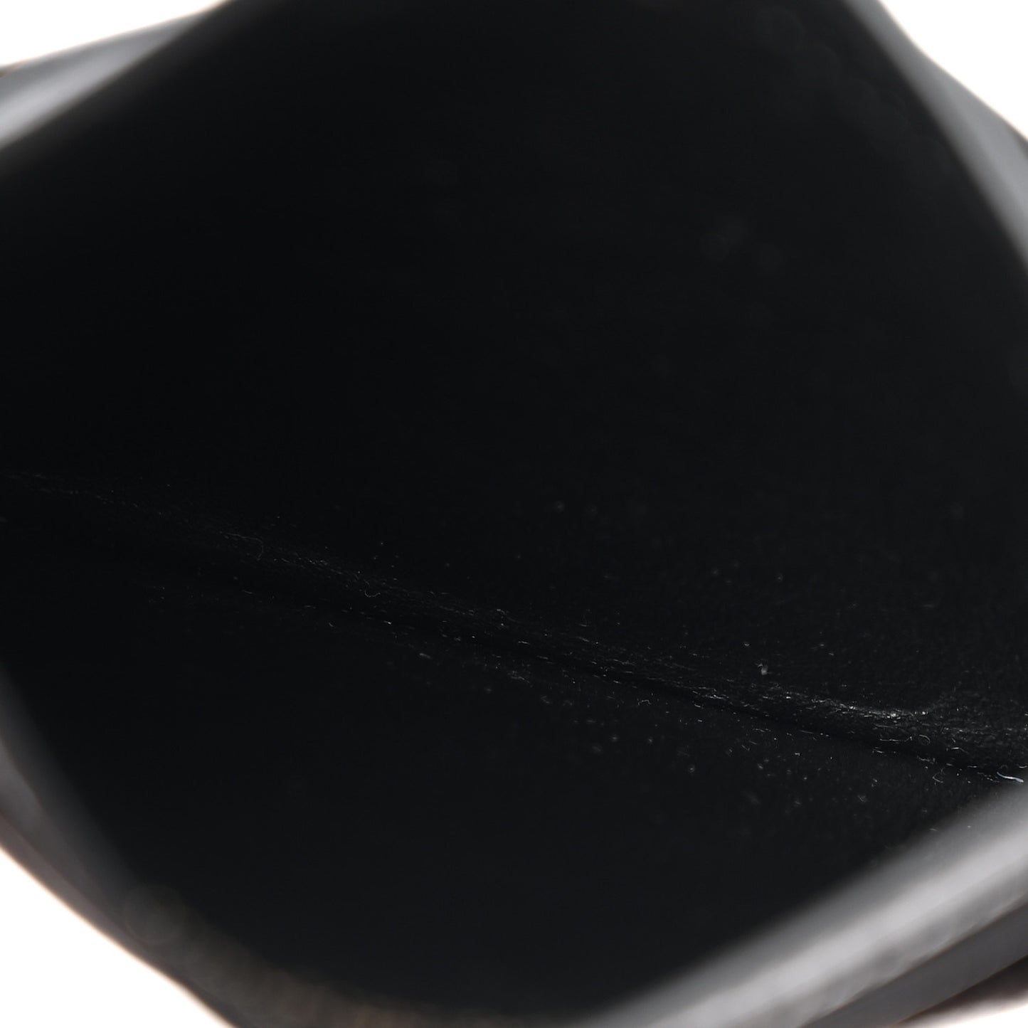 Grain De Poudre Matelasse Chevron Monogram Credit Card Case Black