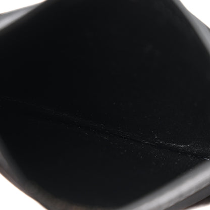 Saint Laurent Grain De Poudre Matelasse Chevron Monogram Credit Card Case Black 5 of 8