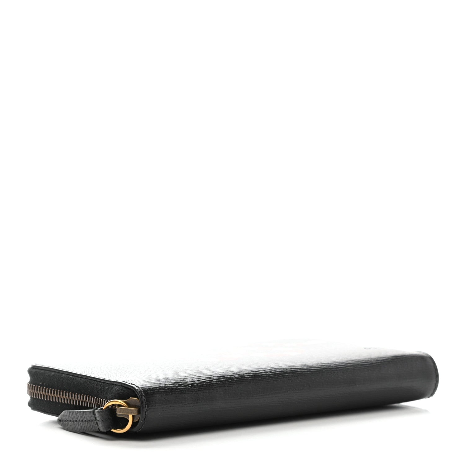 Gucci Calfskin Kingsnake Zip Around Wallet Black 4 of 9