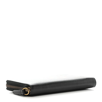 Gucci Calfskin Kingsnake Zip Around Wallet Black 4 of 9