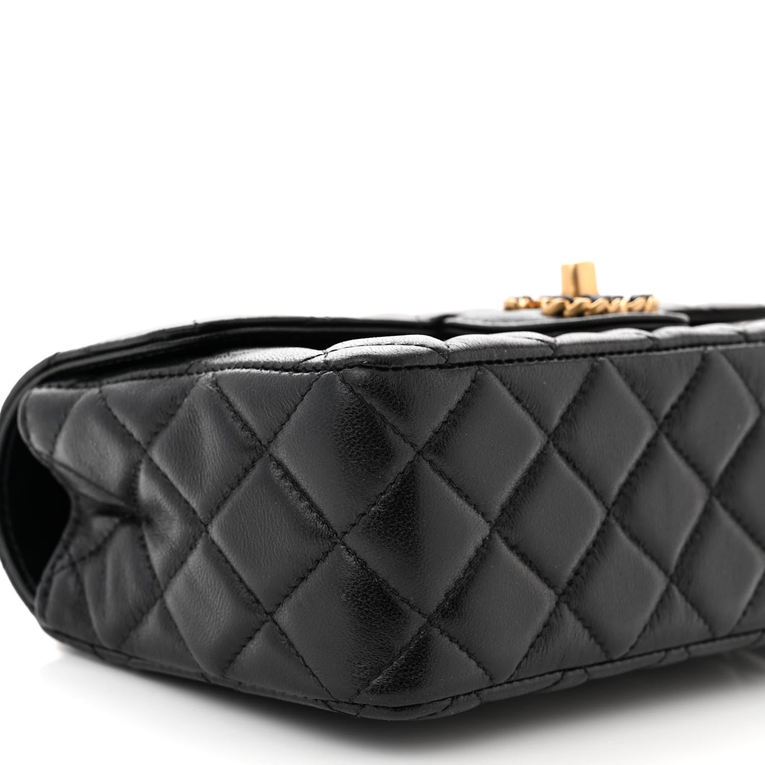 Chanel Lambskin Quilted Mini Strass On Top Flap Black 9 of 11